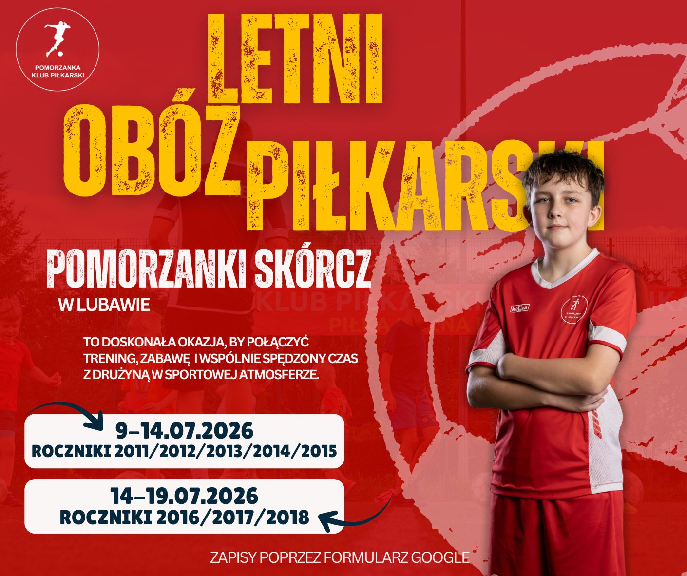 Letni Obóz Piłkarski Pomorzanki SKÓRCZ – ZAPISY 2026