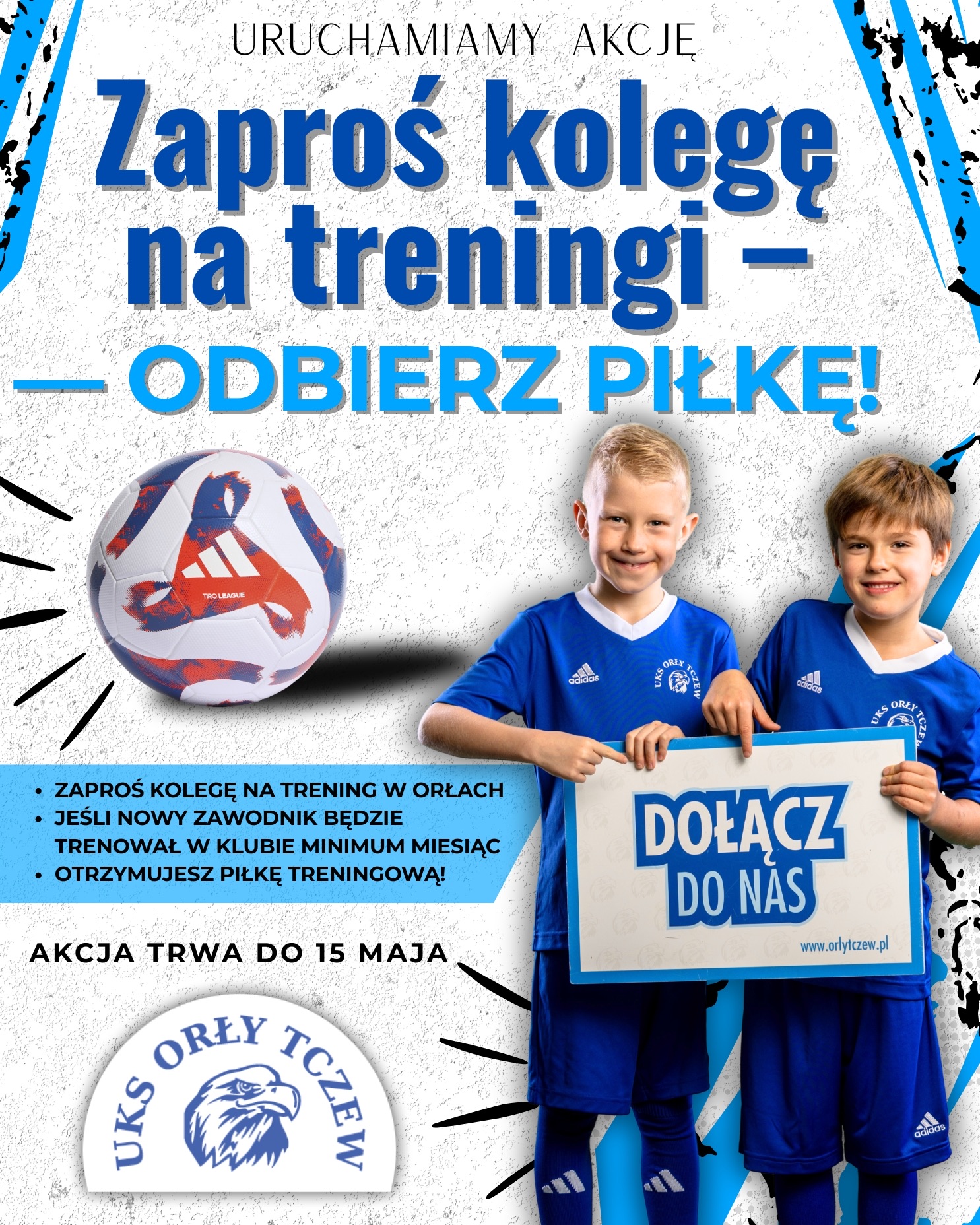 Zaproś kolegę na trening i odbierz piłkę  adidas!