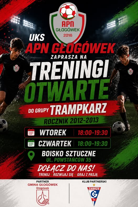 TRENINGI OTWARTE – DOŁĄCZ DO APNGłogówek!