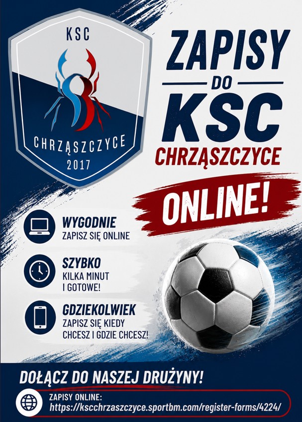 ZGŁOSZENIA DO KSC CHRZĄSZCZYCE ONLINE