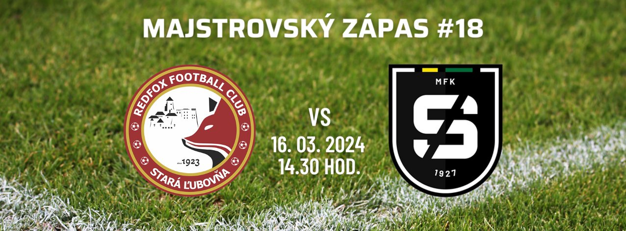 Pred zápasom: Stará Ľubovňa Redfox Football Club - MFK Snina