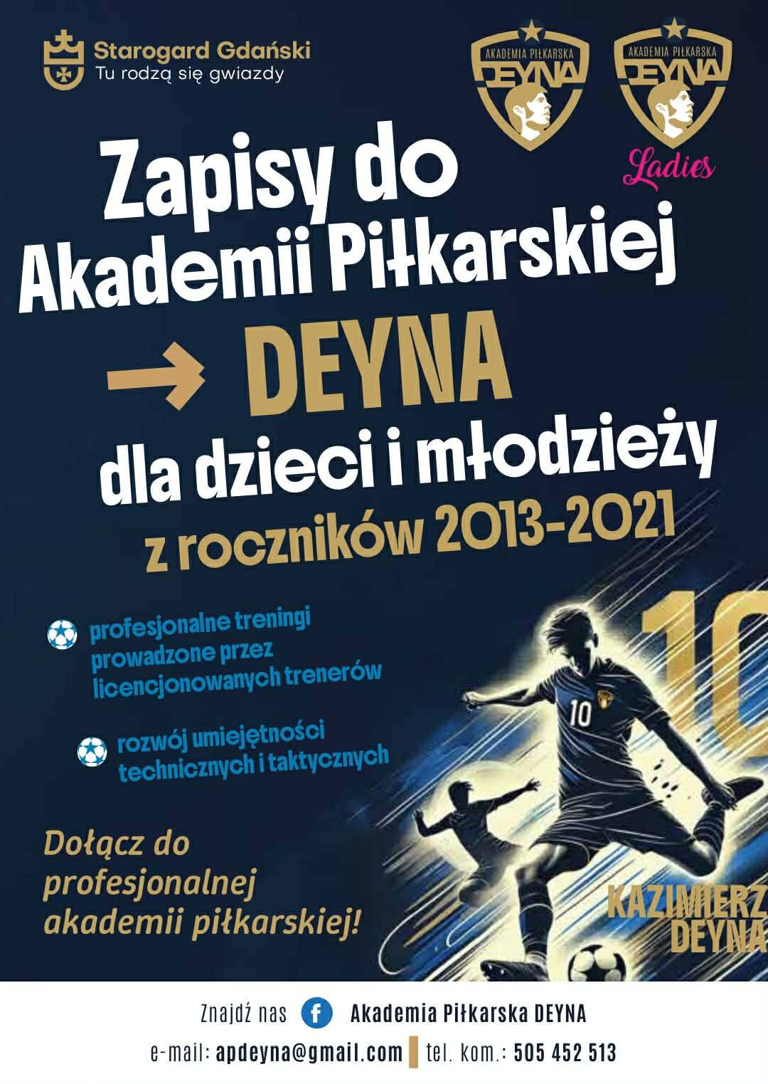 DOŁĄCZ DO AKADEMII PIŁKARSKIEJ DEYNA!!