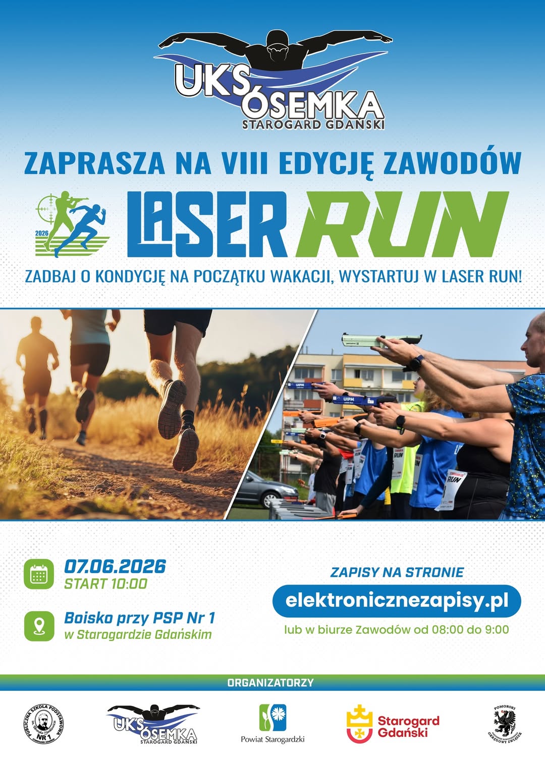 Ruszają zapisy na VIII edycję zawodów „Łączymy Pokolenia w zawodach Laser Run”, Starogard Gdański, 07.06.2026