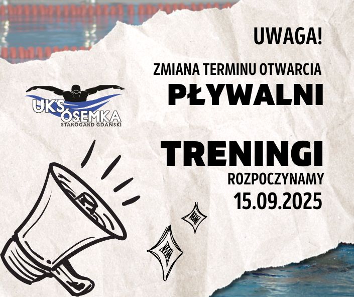 UWAGA! Zmiana terminu otwarcia pływalni!