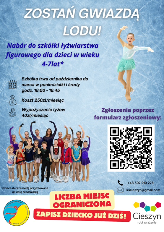 Zaprszamy do zapisów do szkółki łyżwiarstwa figurowego ⛸️