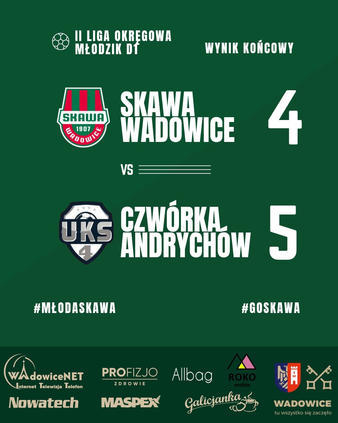Nieznaczna porażka młodzików.