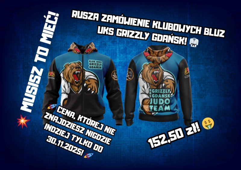 Zamówienie grupowe bluz klubowych UKS Grizzly Gdańsk