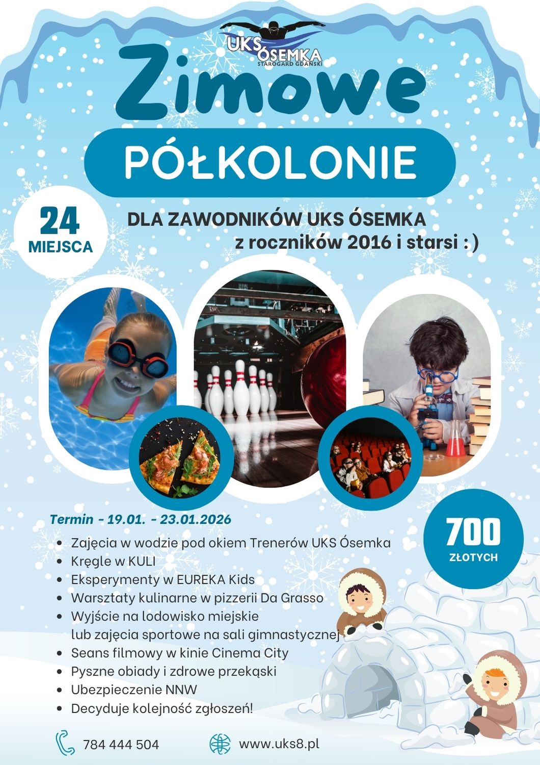 PÓŁKOLONIE ZIMOWE w UKS Ósemka