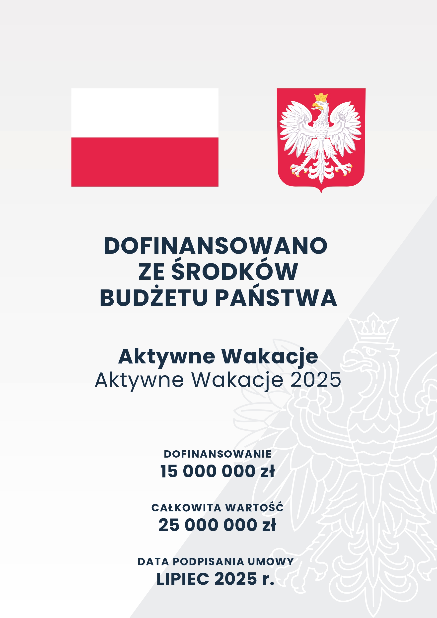 Obóz sportowy pn. Wakacje z Masovią - turnus I z dofinansowaniem ze środków budżetu Państwa!