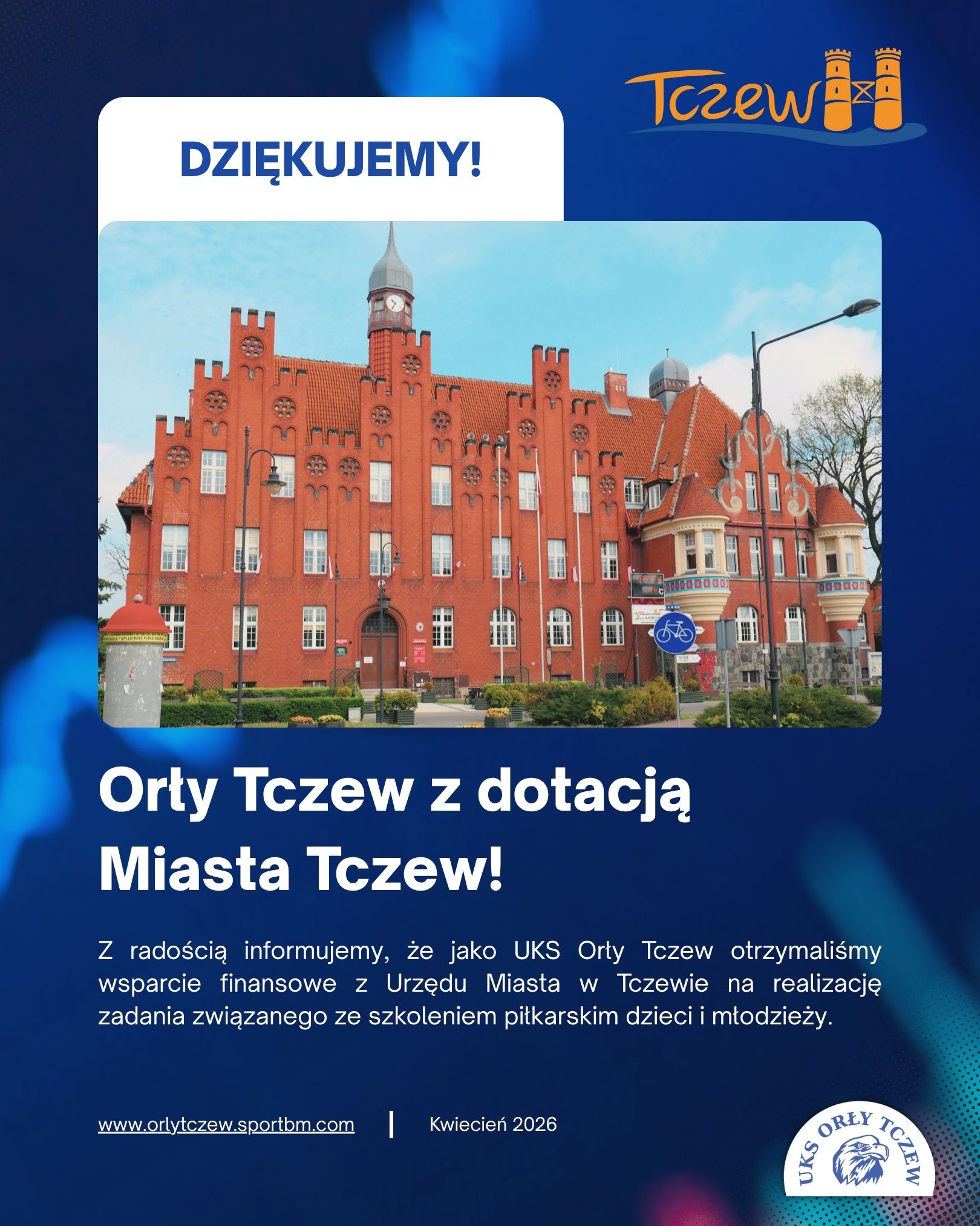 UKS Orły Tczew z dotacją Miasta Tczew!