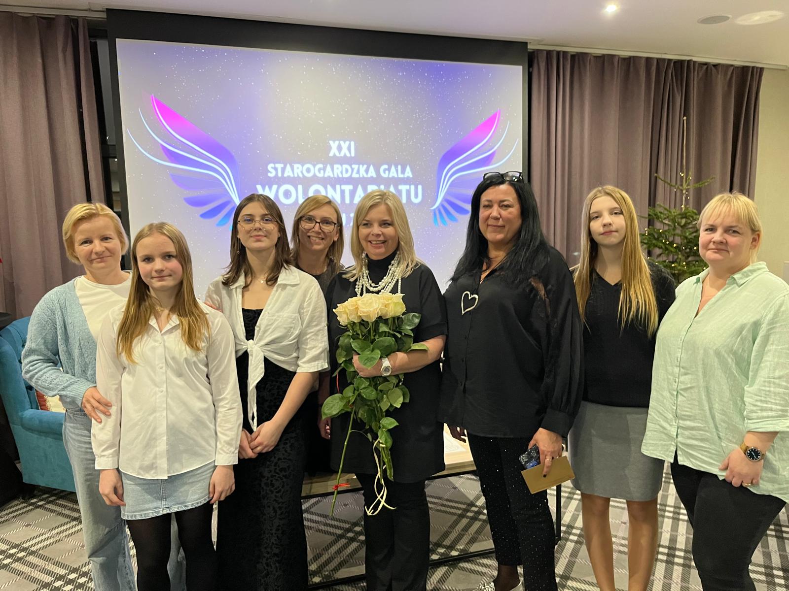 Wyróżnienia WOLONTARIUSZ ROKU 2025 dla naszych zawodniczek podczas XXI Starogardzkiej Gali Wolontariatu 2025 roku, 08.12.2025