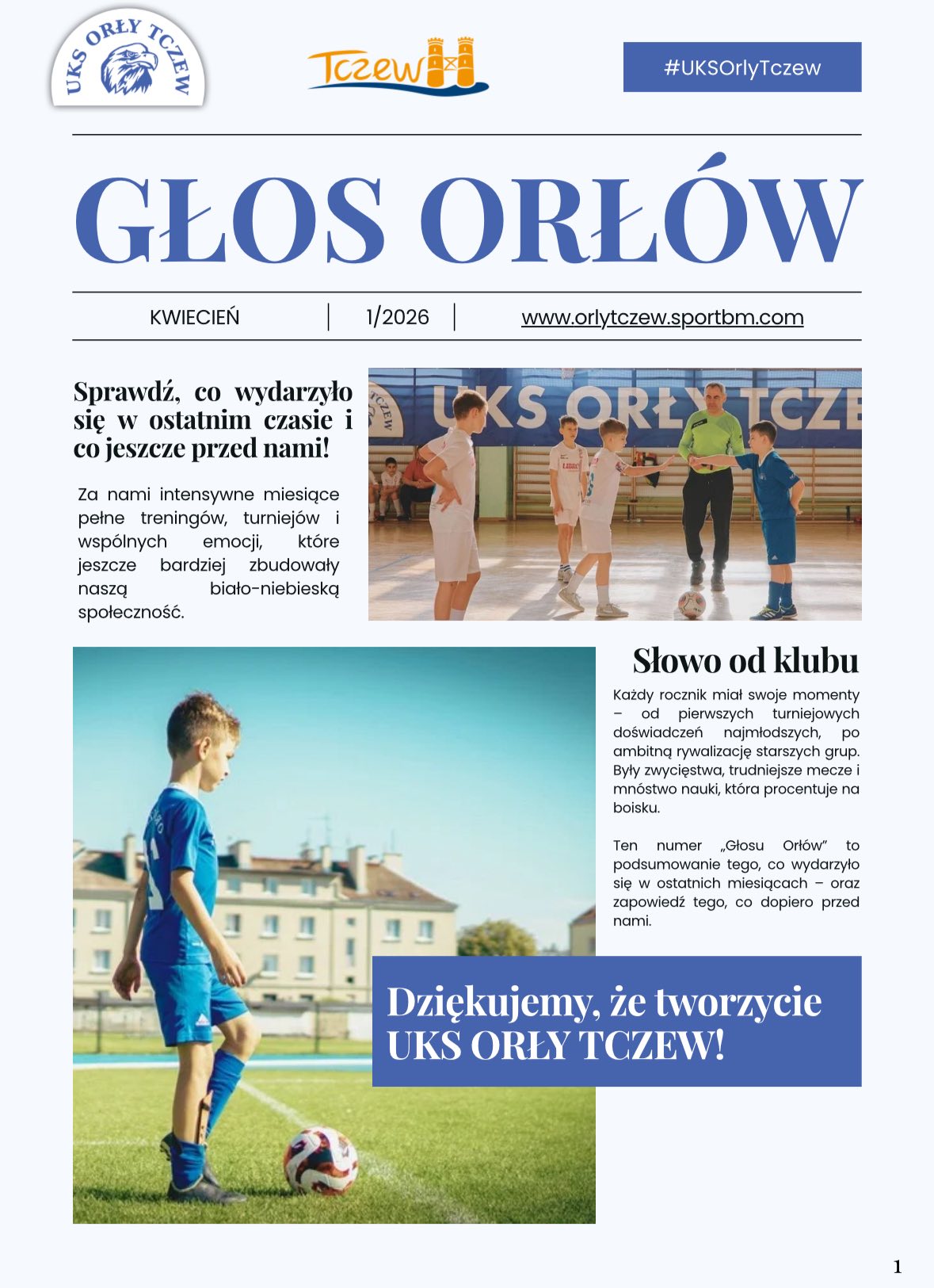 Startujemy z gazetą UKS Orły Tczew !