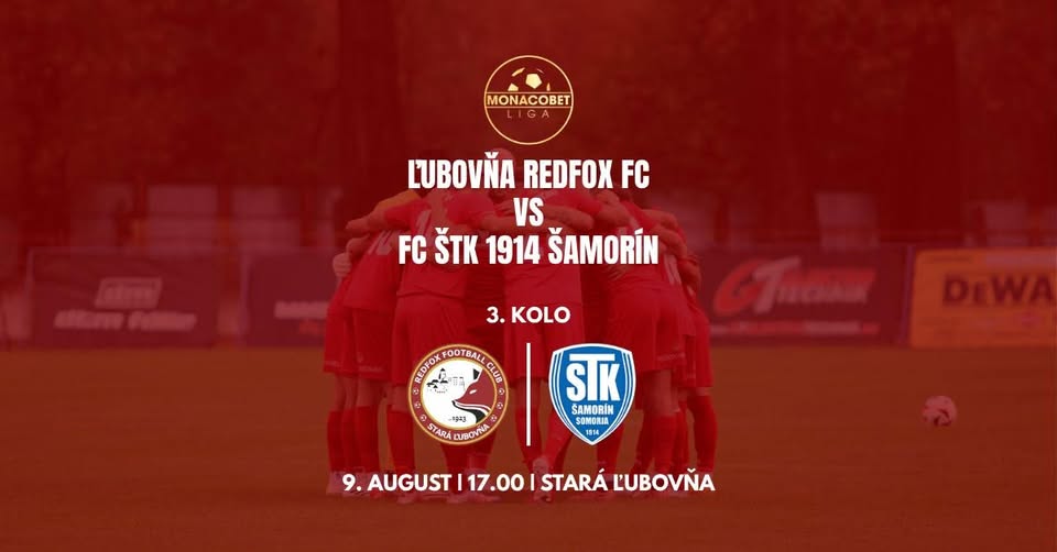 Pred zápasom: Stará Ľubovňa Redfox Football Club - FC ŠTK 1914 Šamorín