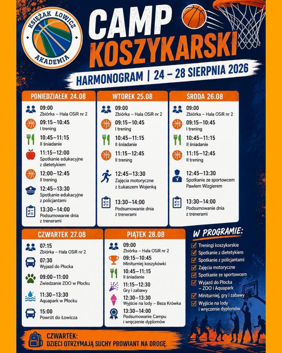 CAMP KOSZYKARSKI AKADEMII KSIĘŻAK ŁOWICZ