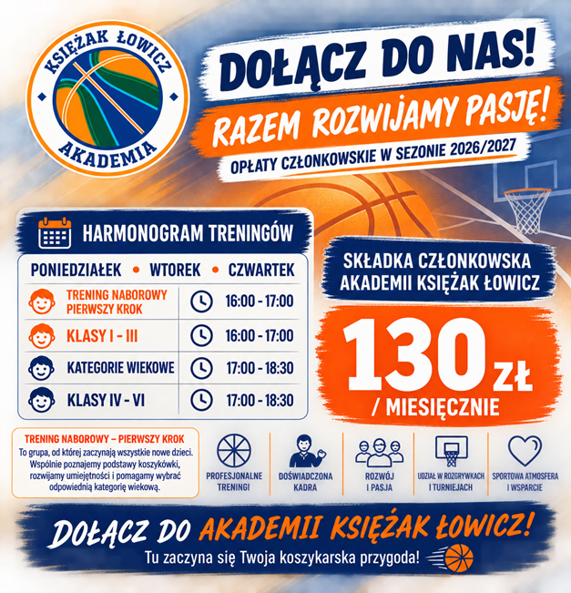 HARMONOGRAM ZAJĘĆ 2026/2027!