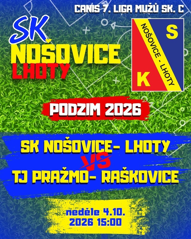 ⚽🔥 V NEDĚLI NÁS ČEKÁ DALŠÍ DERBY! NOŠOVICE VS. RAŠKOVICE! 💛💙