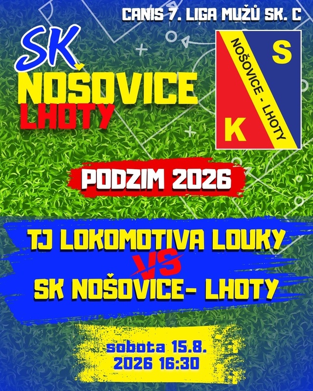 NOVÁ SEZONA ZAČÍNÁ! PRVNÍ MISTROVSKÝ ZÁPAS ODEHRAJEME V LOUKÁCH