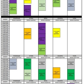 Harmonogram 04.08 - 29.08.2025