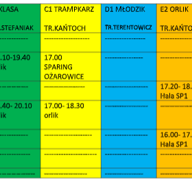 Harmonogram zajęć - 27.02.2023 - 05.03.2023