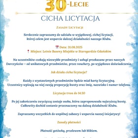 Cicha Licytacja podczas obchodów jubileuszu 30-Lecia UKS Ósemka