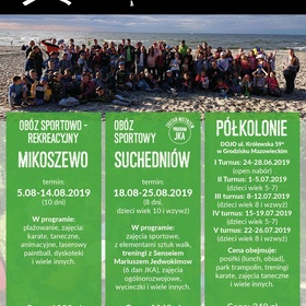 WAKACJE 2019 - OBOZY I PÓŁKOLONIE