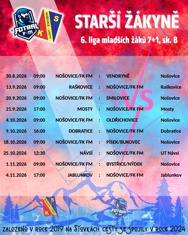 ⚽️ STARŠÍ ŽÁKYNĚ | PODZIM 2026 ❤️💙
