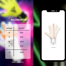 RĘKAWIC BRAMKARSKIE  FORNEW - TABELA ROZMIARÓW