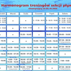 Aktualizacja harmonogramu treningów