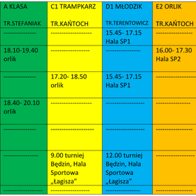 Harmonogram zajęć - 20.02.2023 - 26.02.2023