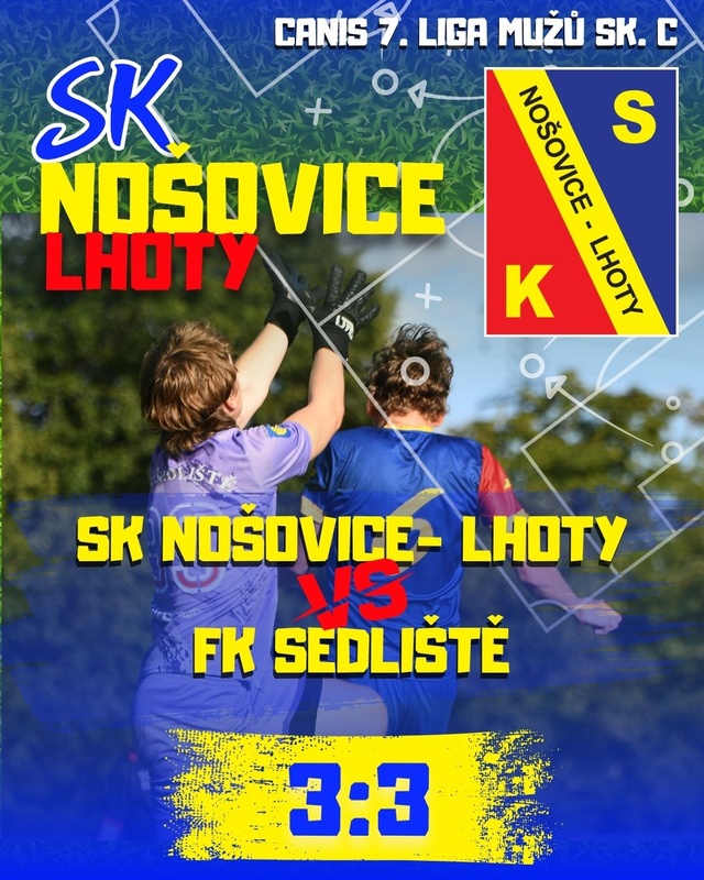 MUŽI REMIZOVALI SE SEDLIŠTĚMI 3:3