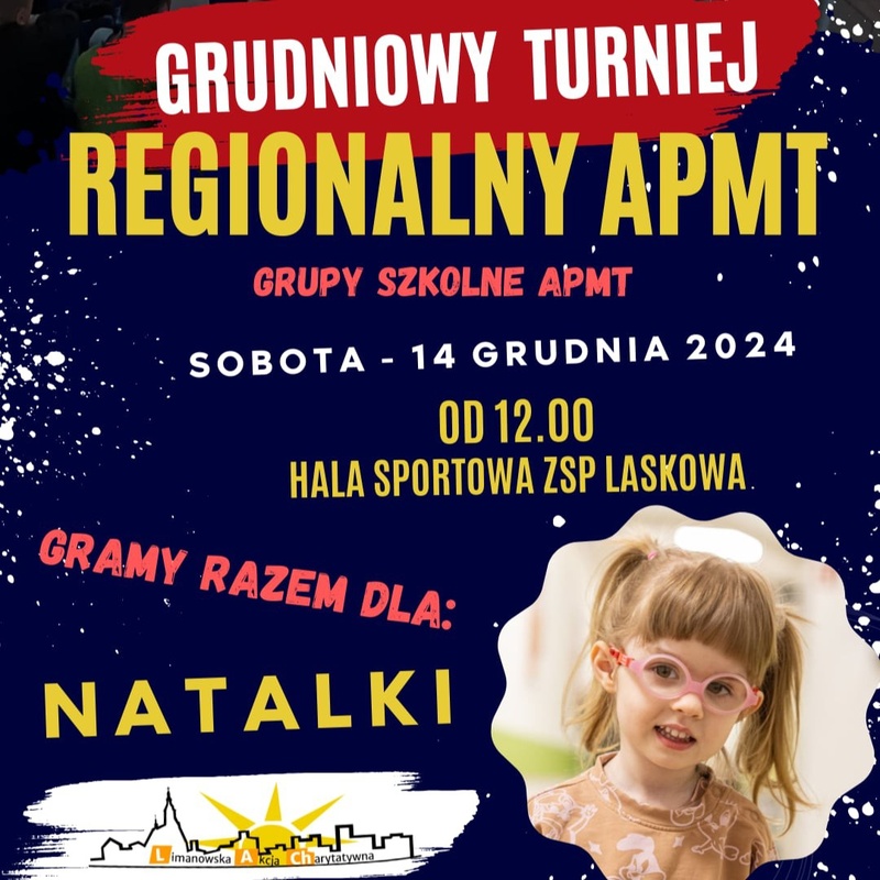 GRUDNIOWY TURNIEJ REGIONALNY JUŻ TUŻ, TUŻ ! Zapraszamy 14 grudnia do Laskowej ! Gramy razem dla Natalki ! ⚽🫶💙