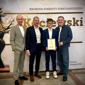 Nagroda Starosty "Kociewski Gryf" w dziedzinie Sport za 2025 rok dla naszego zawodnika, Starogard Gdański, 20.03.2026