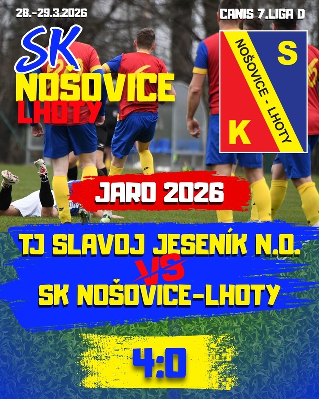 Jeseník n. O. – SK Nošovice-Lhoty 4:0 (2:0)