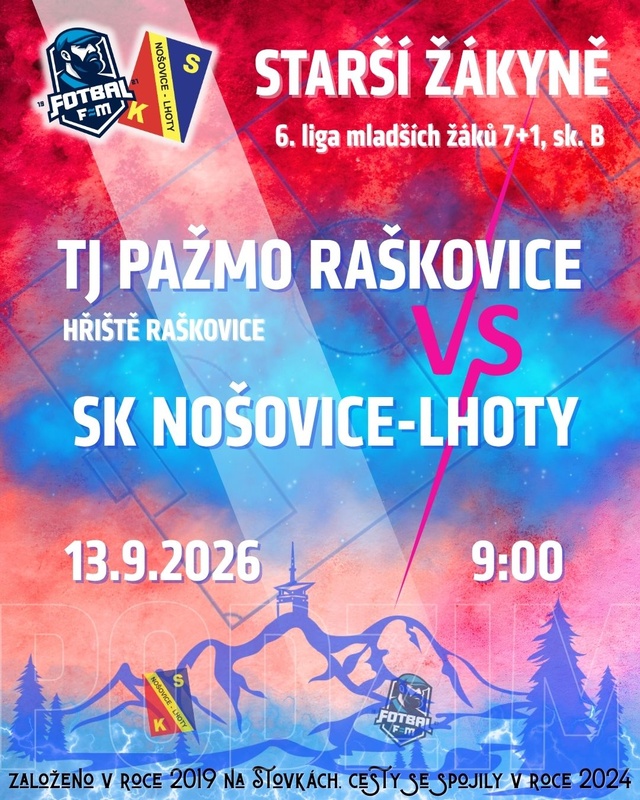 ⚽️ STARŠÍ ŽÁKYNĚ V NEDĚLI V RAŠKOVICÍCH ❤️💙