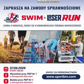 SWIM & LASER RUN - zawody sprawnościowe w trójboju nowoczesnym,  Starogard Gdański, 07.06.2026