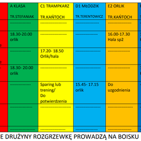 Harmonogram zajęć - 06.03.2023 - 12.03.2023