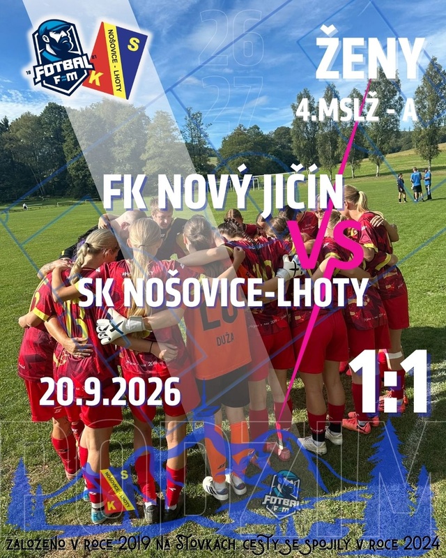 ⚽️💙 ŽENY VEZOU Z NOVÉHO JIČÍNA DALŠÍ BOD A ZŮSTÁVAJÍ NEPORAŽENÉ!