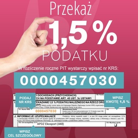 Szanowni Państwo! 1,5 % podatku!