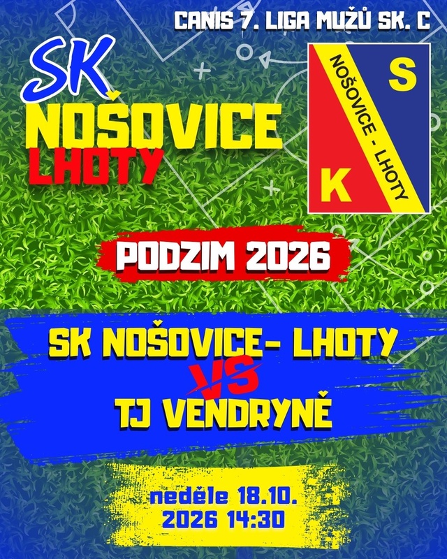 ⚽💛💙 V NEDĚLI DOMA PROTI VENDRYNI!