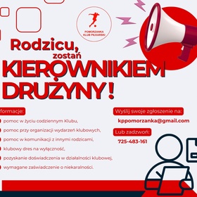 Rodzicu, zostań kierownikiem drużyny!