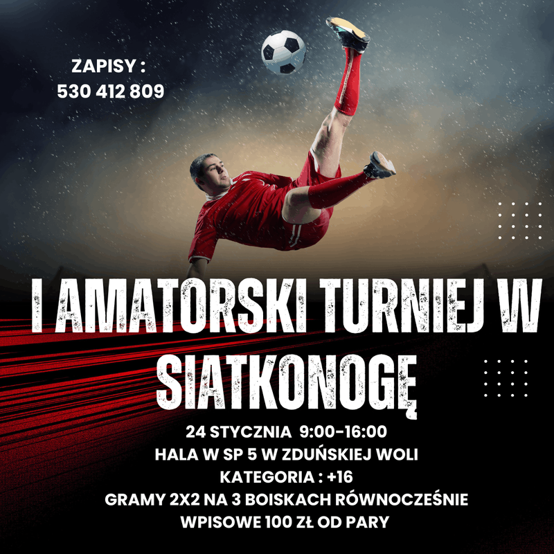 Turniej Siatkonogi w Zduńskiej Woli – zapisz się już dziś!