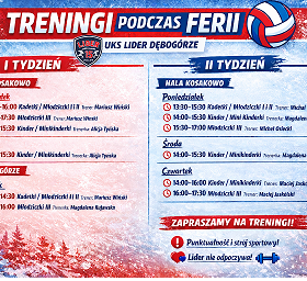 Treningi podczas Ferii zimowych 2026