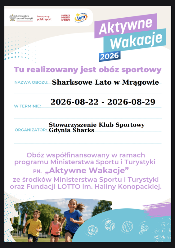 Sharksowe Lato w Mrągowie Camp Basket and Volley