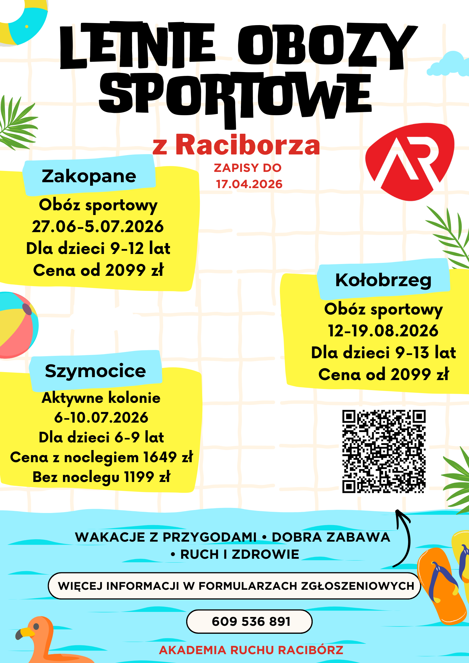 Oferta naszych letnich obozów, kolonii sportowych