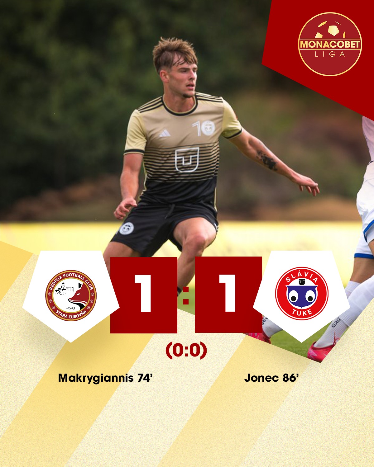 Ľubovňa Redfox FC - FK Slávia TU Košice 1:1 (0:0)